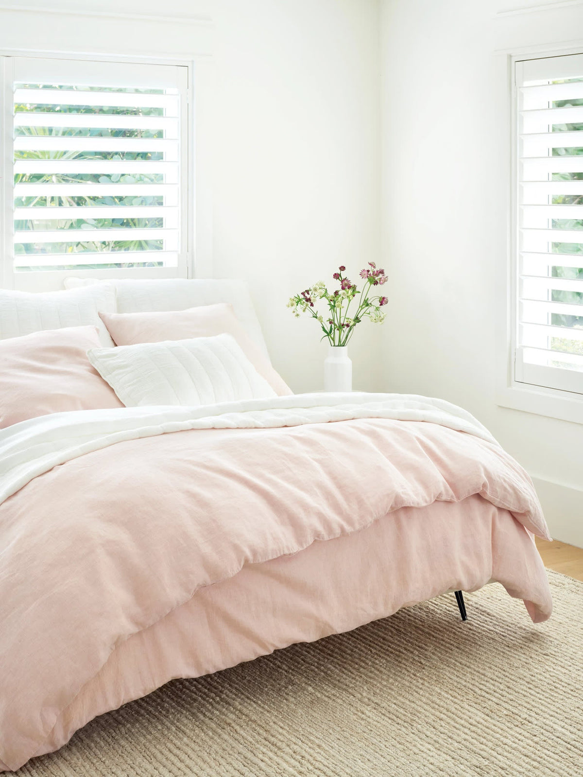 Lush Linen Sheet Set | White