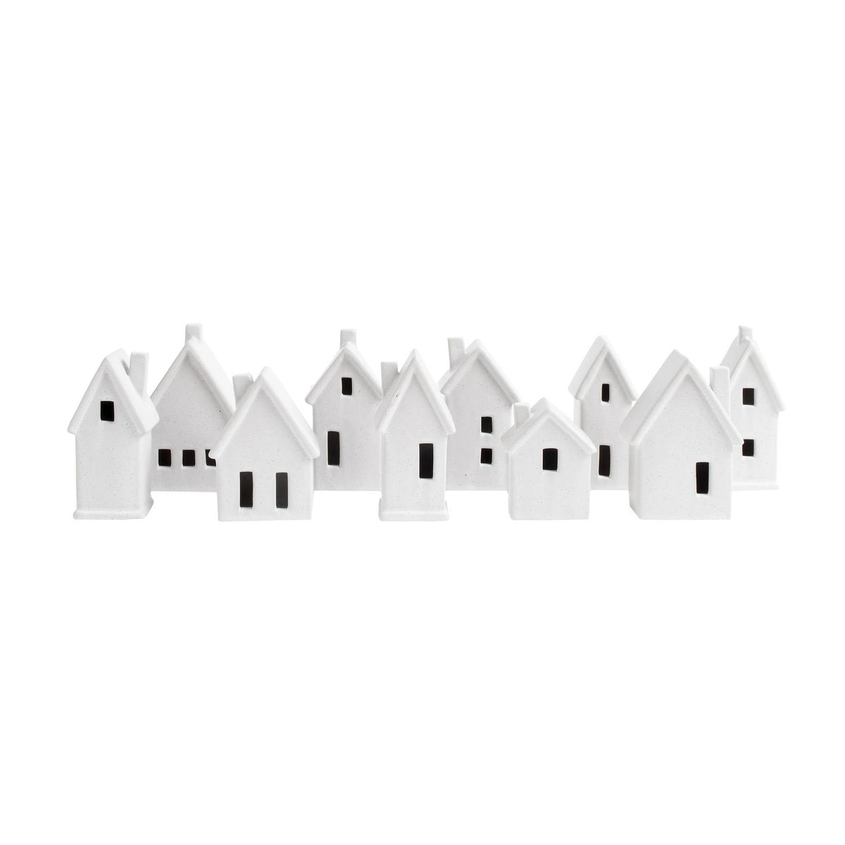 Winter Cottages/Set of 10 | White