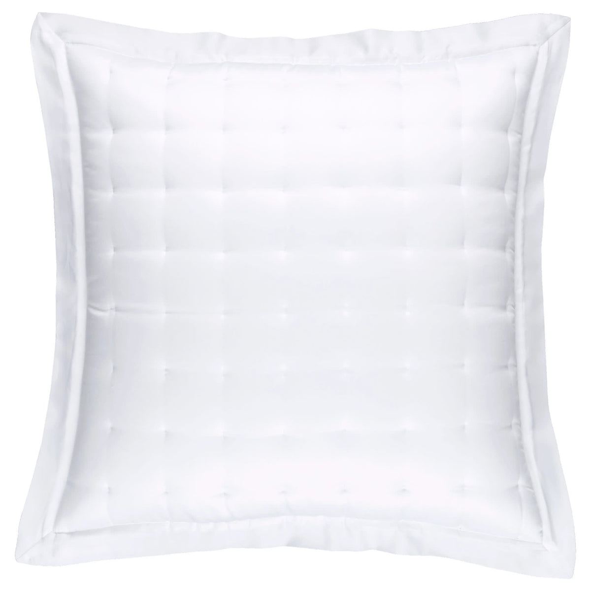 Silken Solid Puff Sham | White
