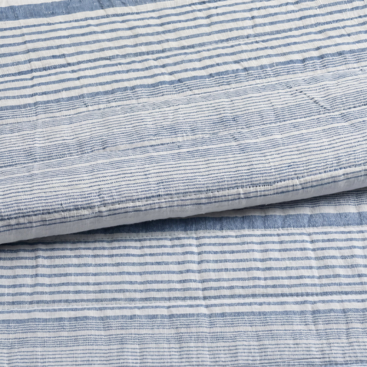 Carolina Stripe Quilt | French Blue
