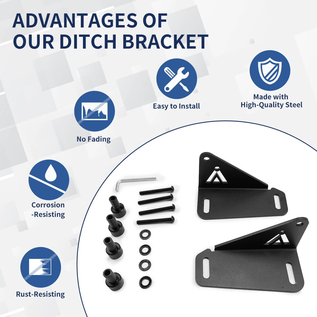 52" Light Bar Hood Mount Kit For 2018-2026 Jeep Wrangler JL Gladiator JT | LASFIT