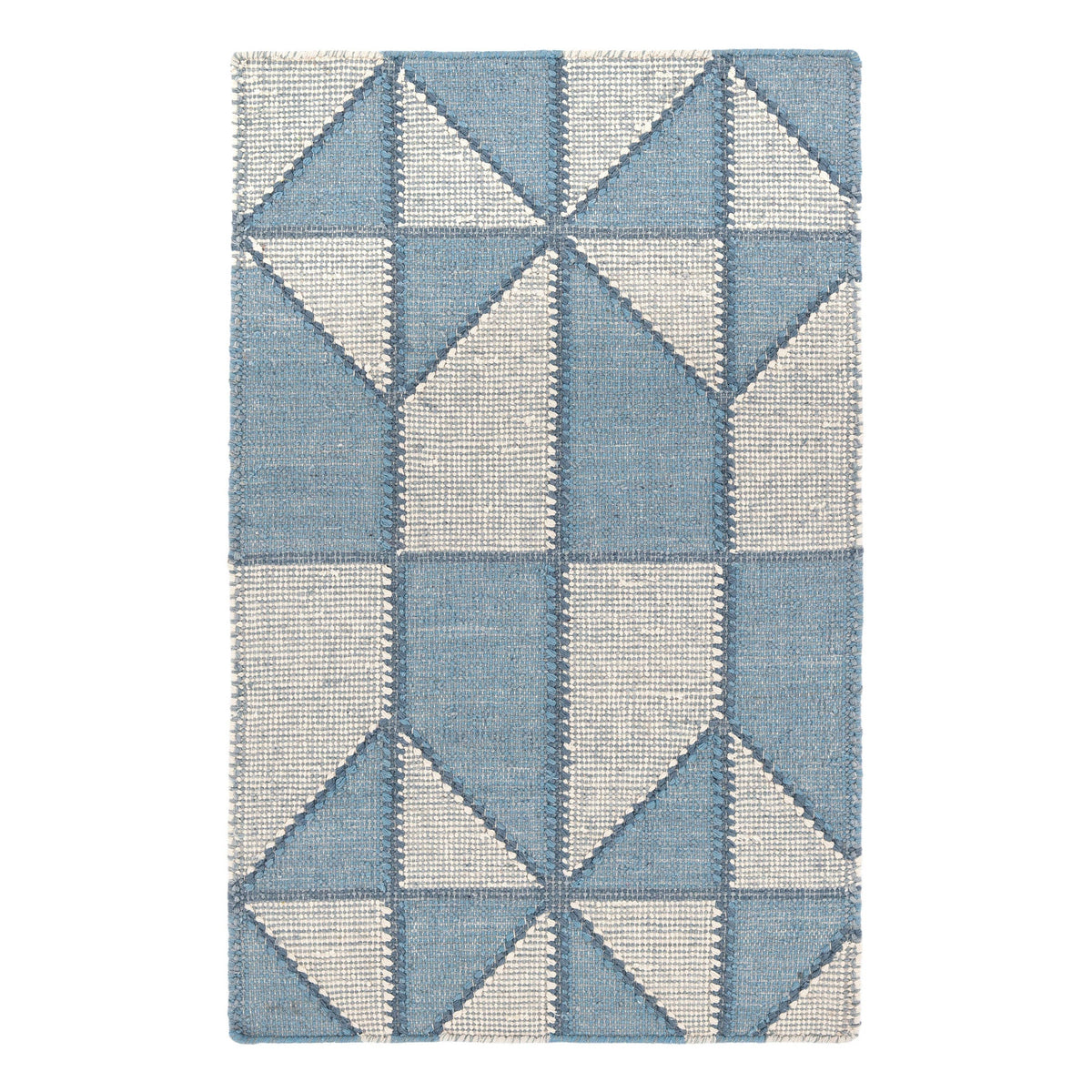 Ojai Hand Loom Knotted Cotton Rug | Blue