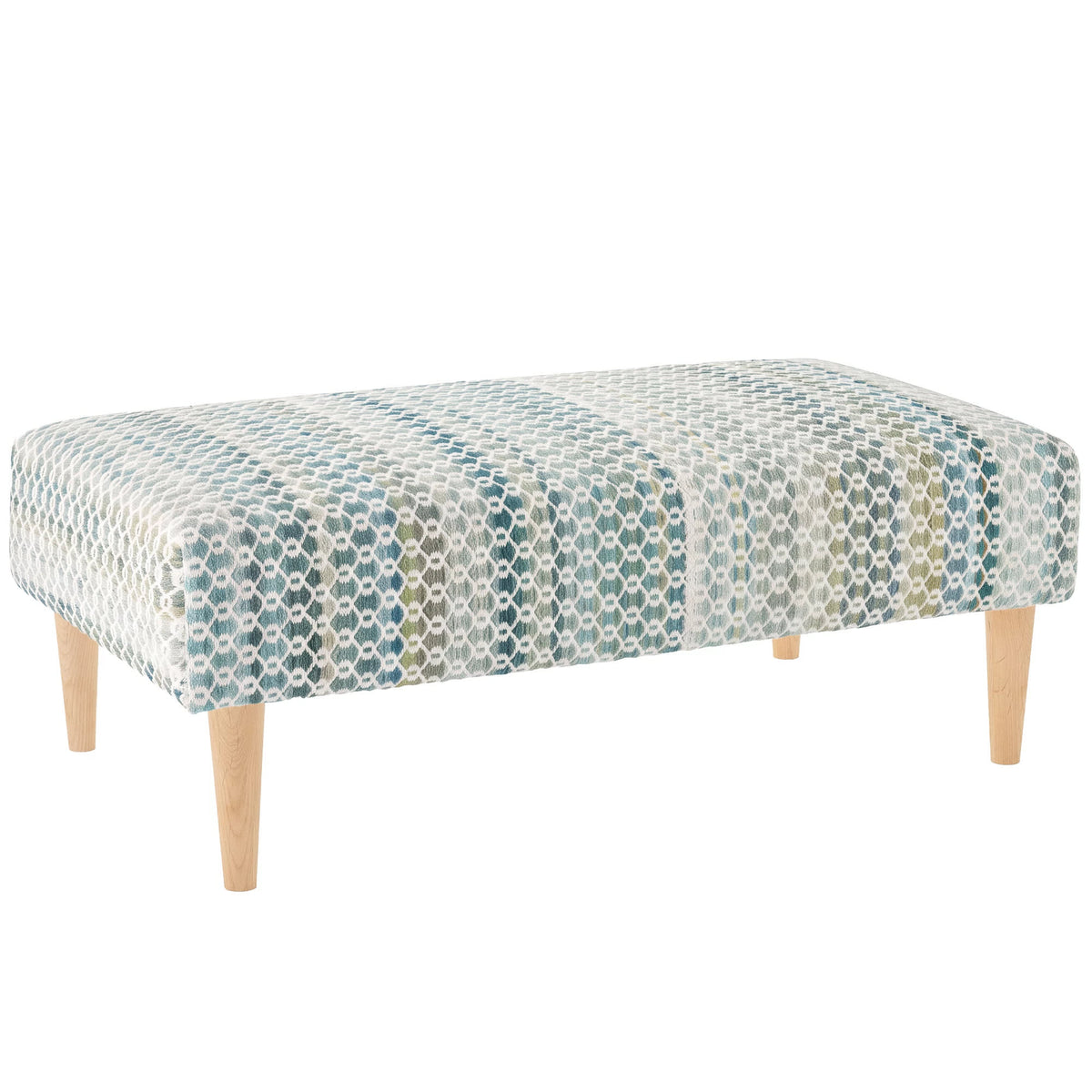 Poppy Rug Ottoman | Blue
