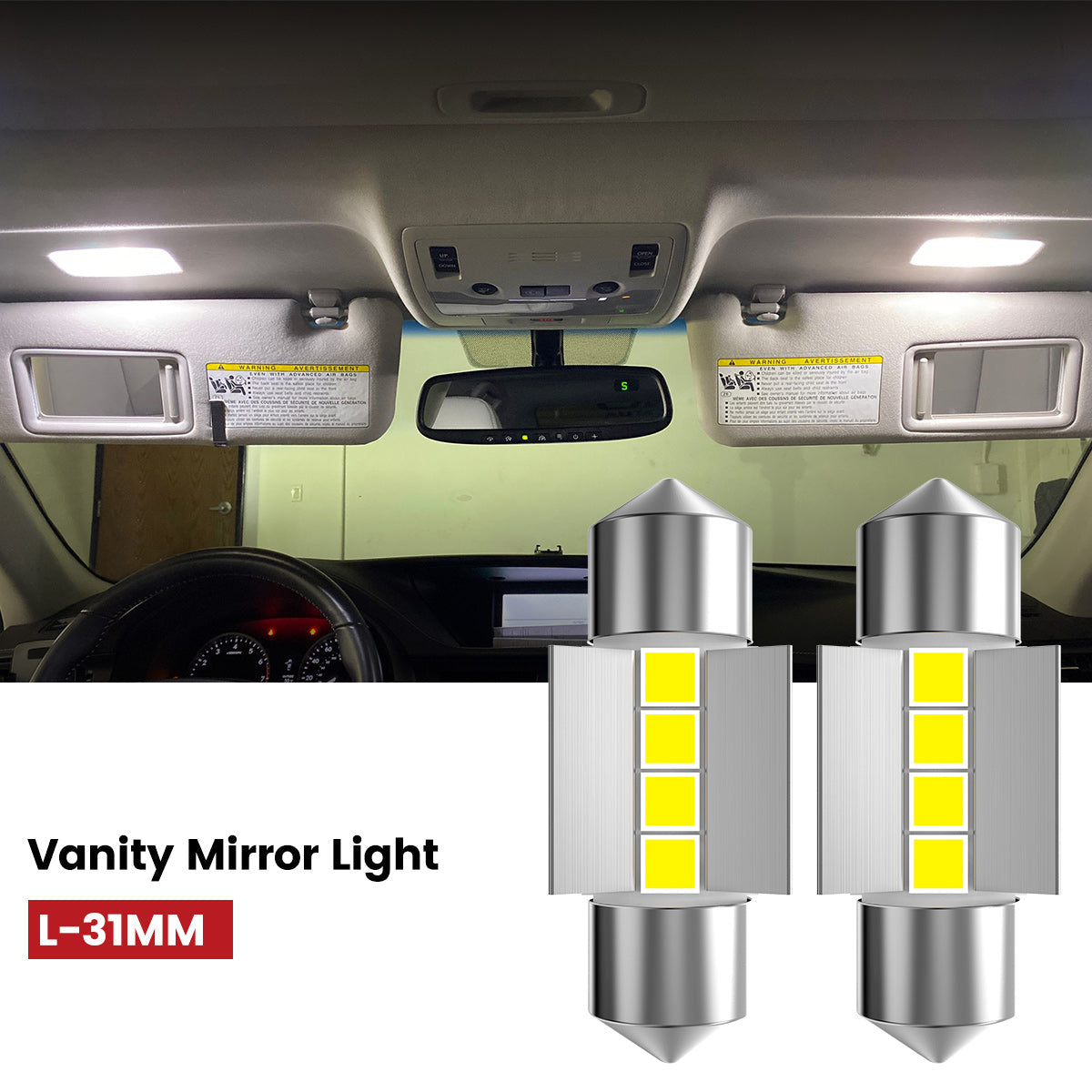 Fit for 2011-2014 Hyundai Sonata The Brightest LED Bulbs Upgrade