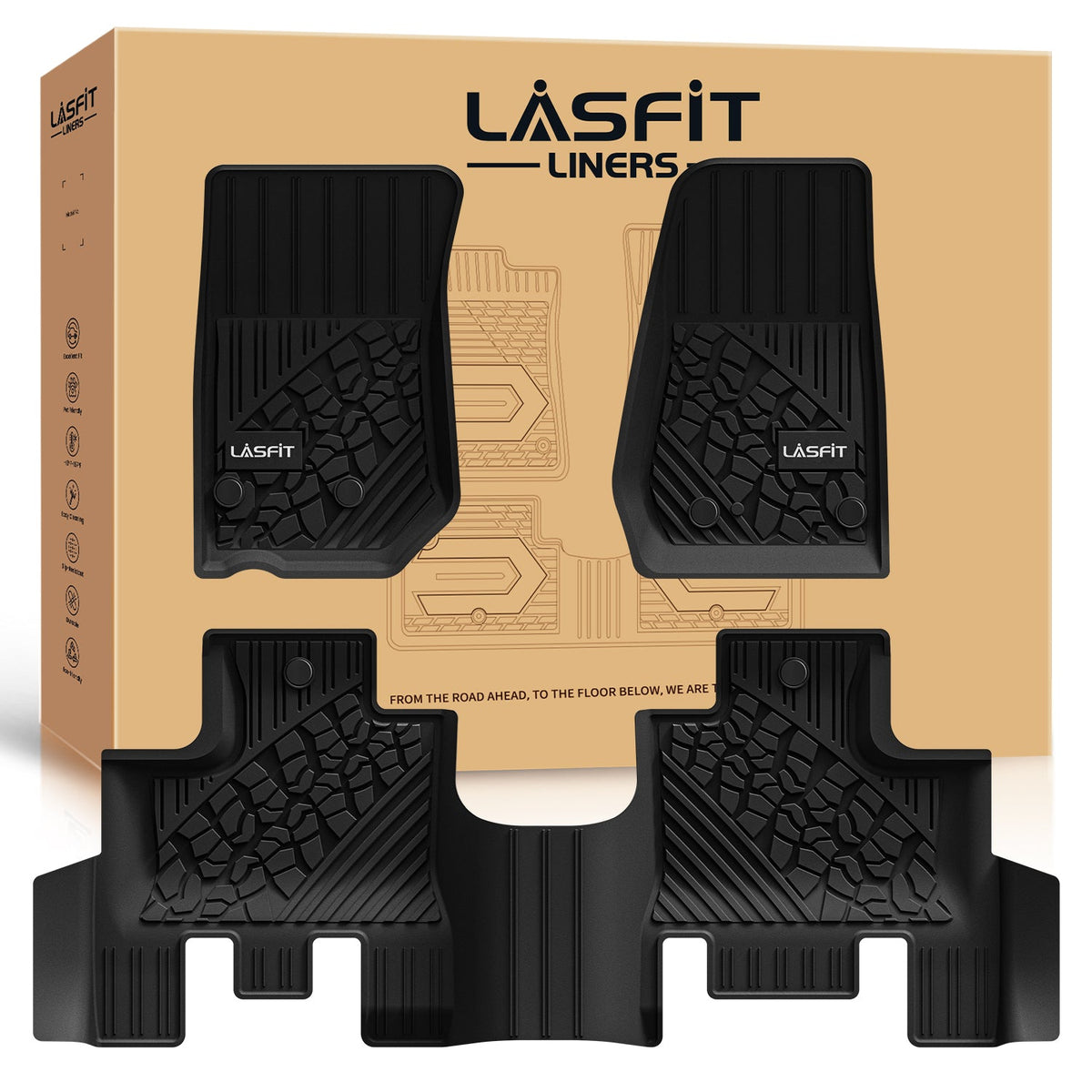 Fit for 2014-2018 Jeep Wrangler JK Floor Mats or Cargo Mat, For 4 Doors Only