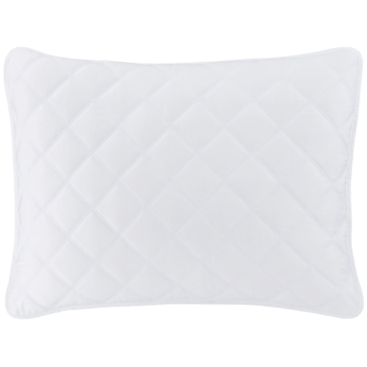 Quilted Silken Solid Sham | White