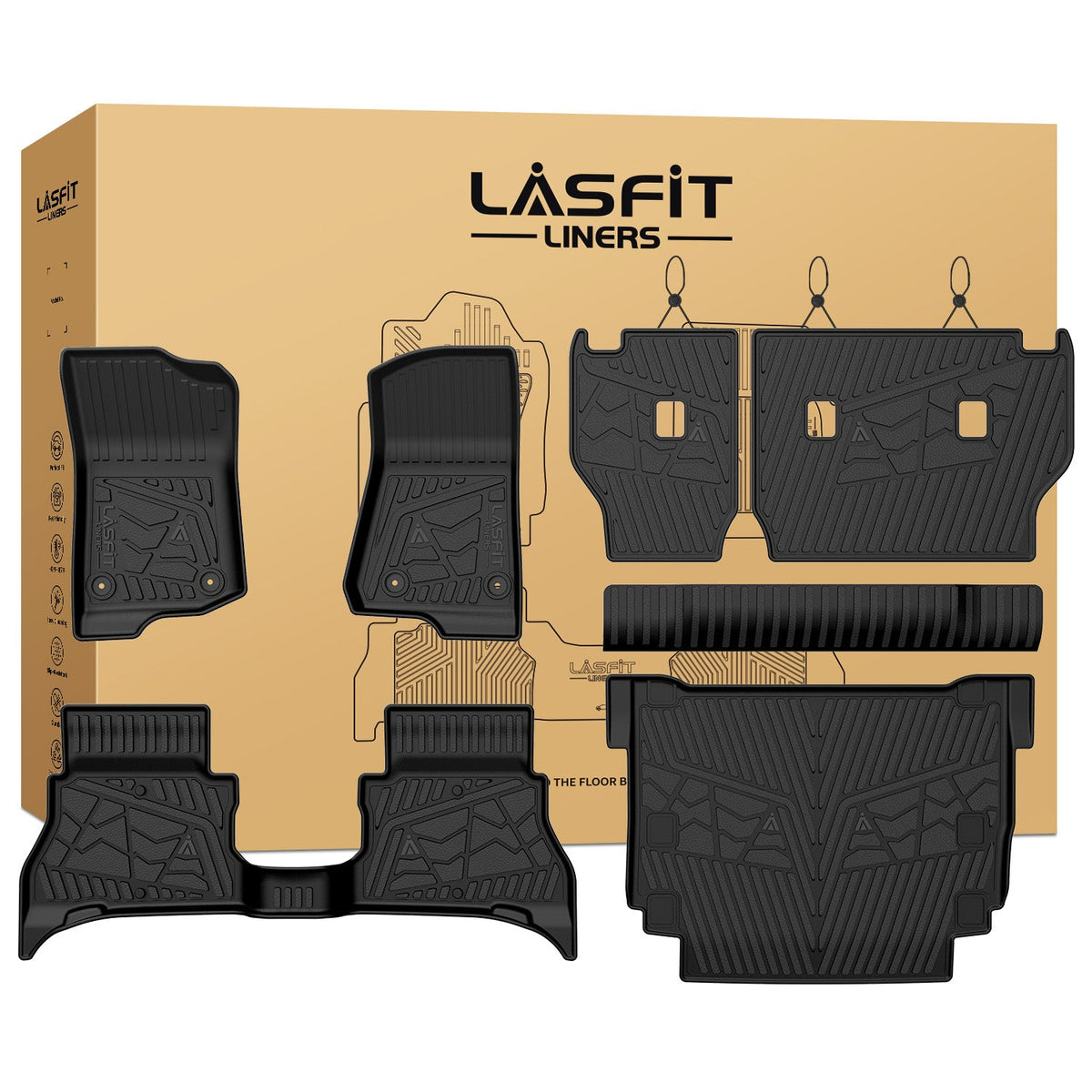 Fit for 2021-2025 Jeep Wrangler 4xe Floor Mats or Cargo Mat, Don't Fit Gas Model