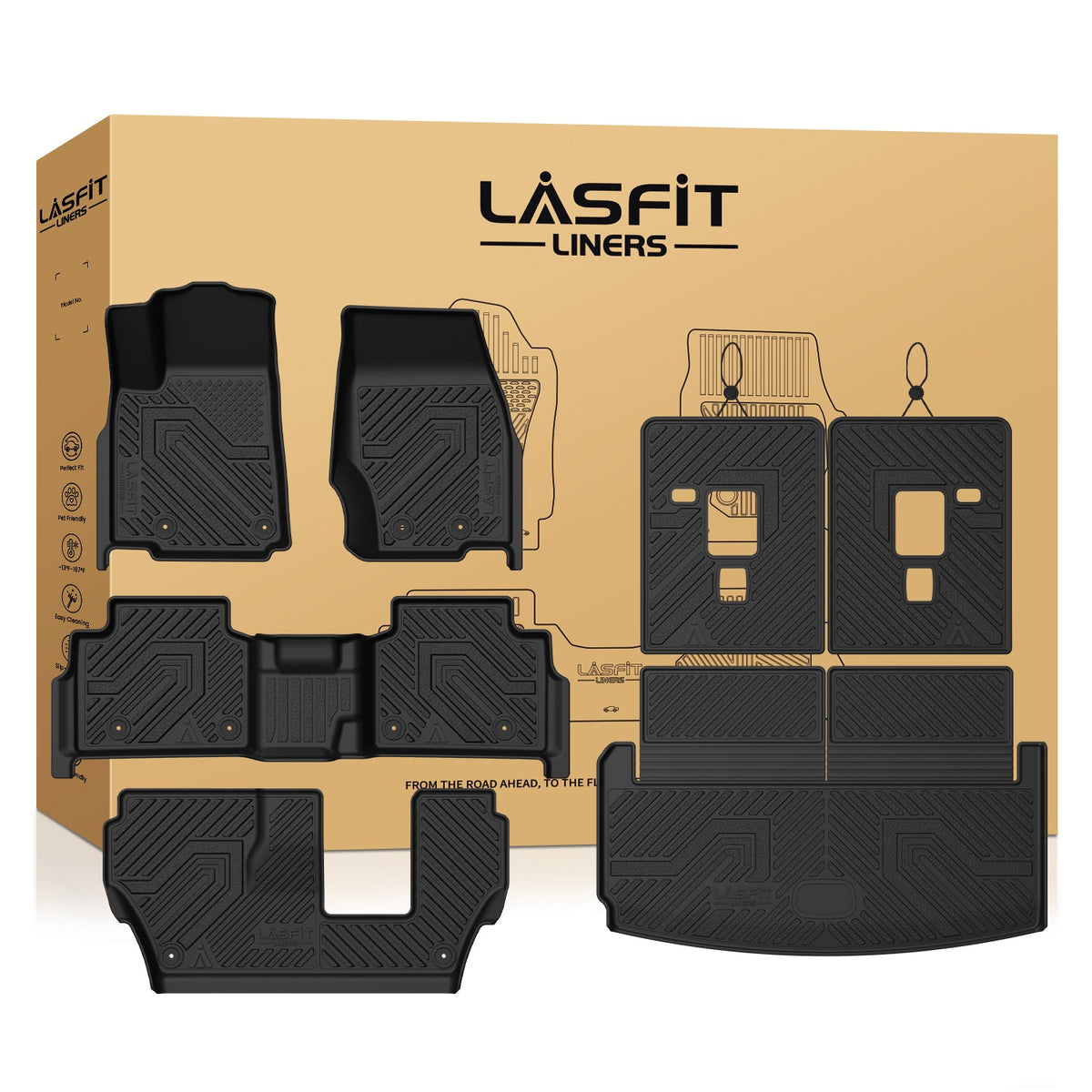 Fit for 2021-2027 Jeep Grand Cherokee L Floor Mats or Cargo Mat