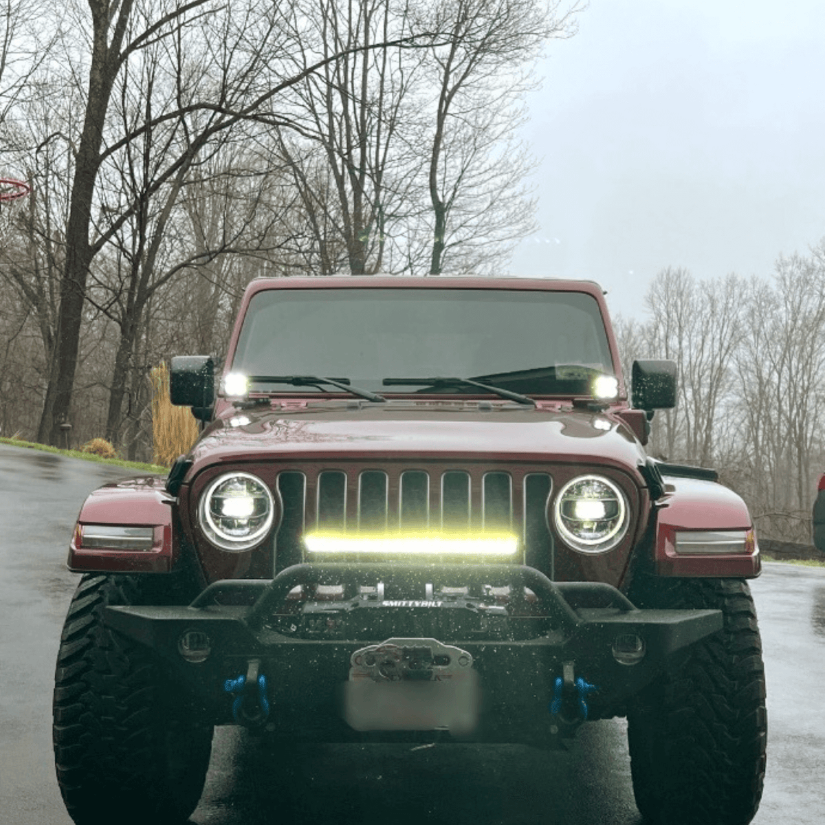 22 Inch Off-Road LED Light Bars Bumper Grille Combo Flood Spot Single Row - LASFIT