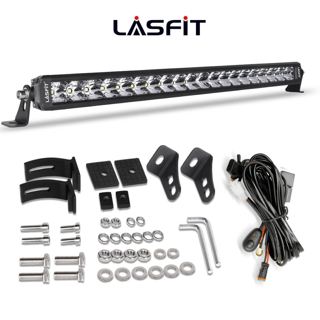22 Inch Off-Road LED Light Bars Bumper Grille Combo Flood Spot Single Row - LASFIT