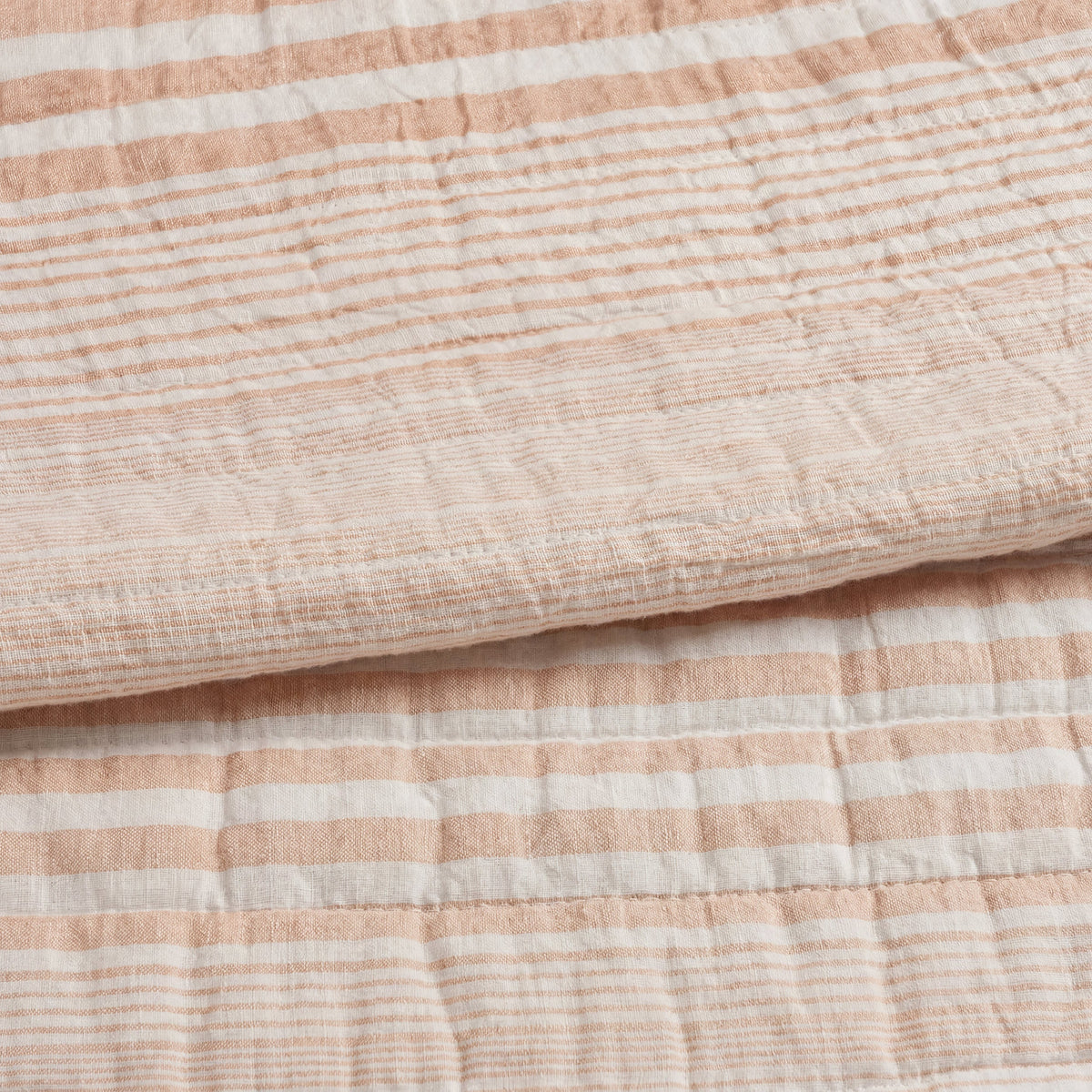Carolina Stripe Quilt | Coral
