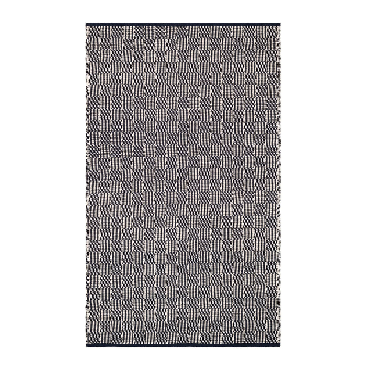 Squares Handwoven Indoor/Outdoor Rug | Navy