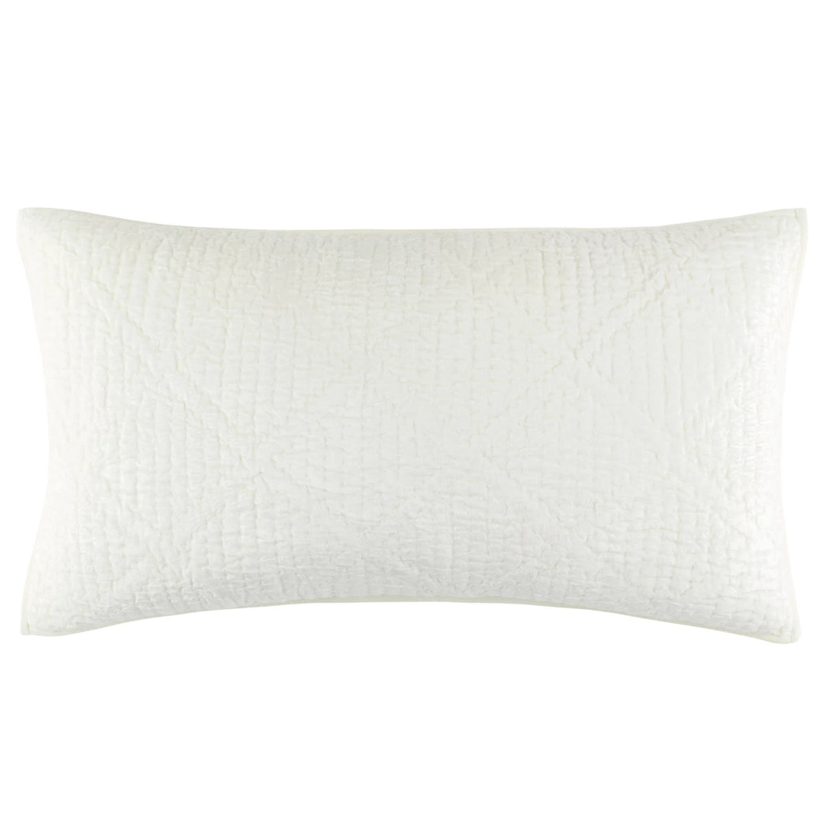 Parisienne Velvet Quilted Sham | Dove White