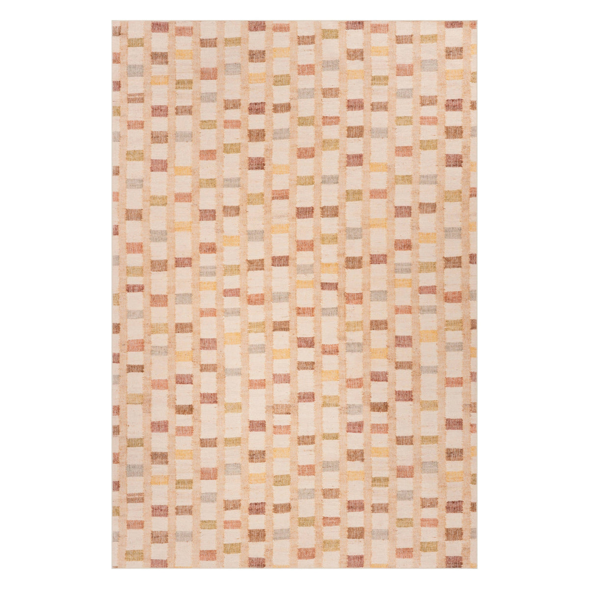 Virey Bohemian Geometric Washable Rug | Multicolor