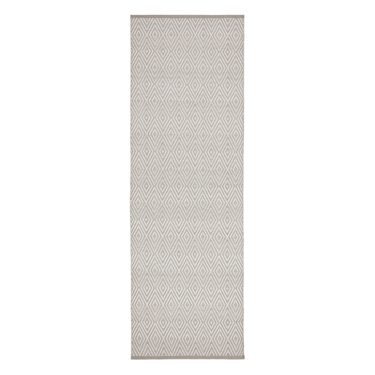 Diamond Handwoven Indoor/Outdoor Rug | Platinum/White