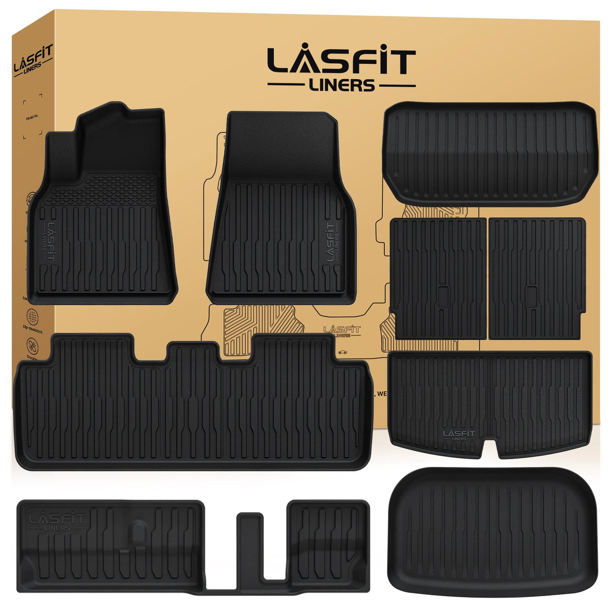 Fit for 2020-2025 Tesla Model Y Custom TPE Floor Mats or Cargo Mat