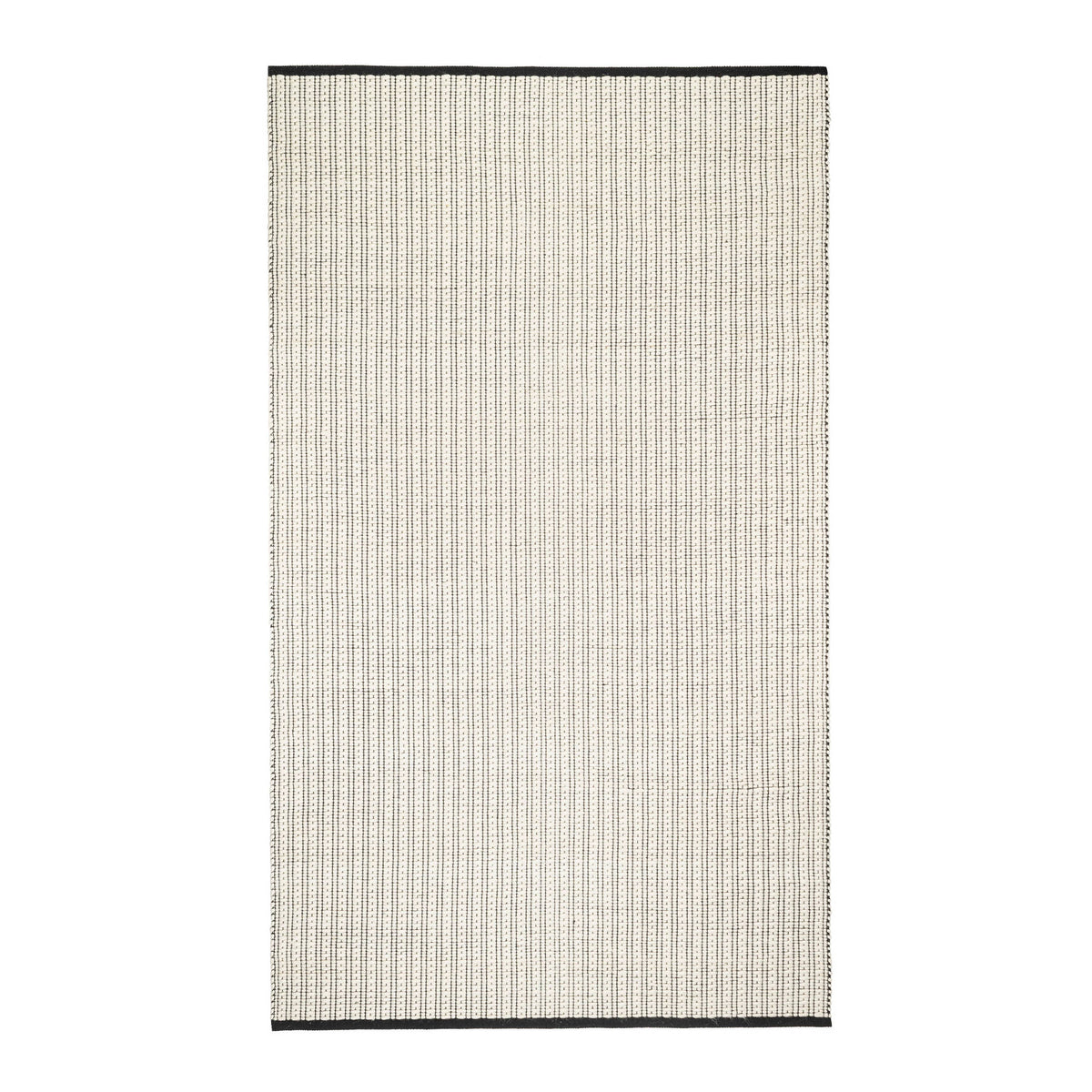 Ribbon Handwoven Wool Rug | Ivory/Black