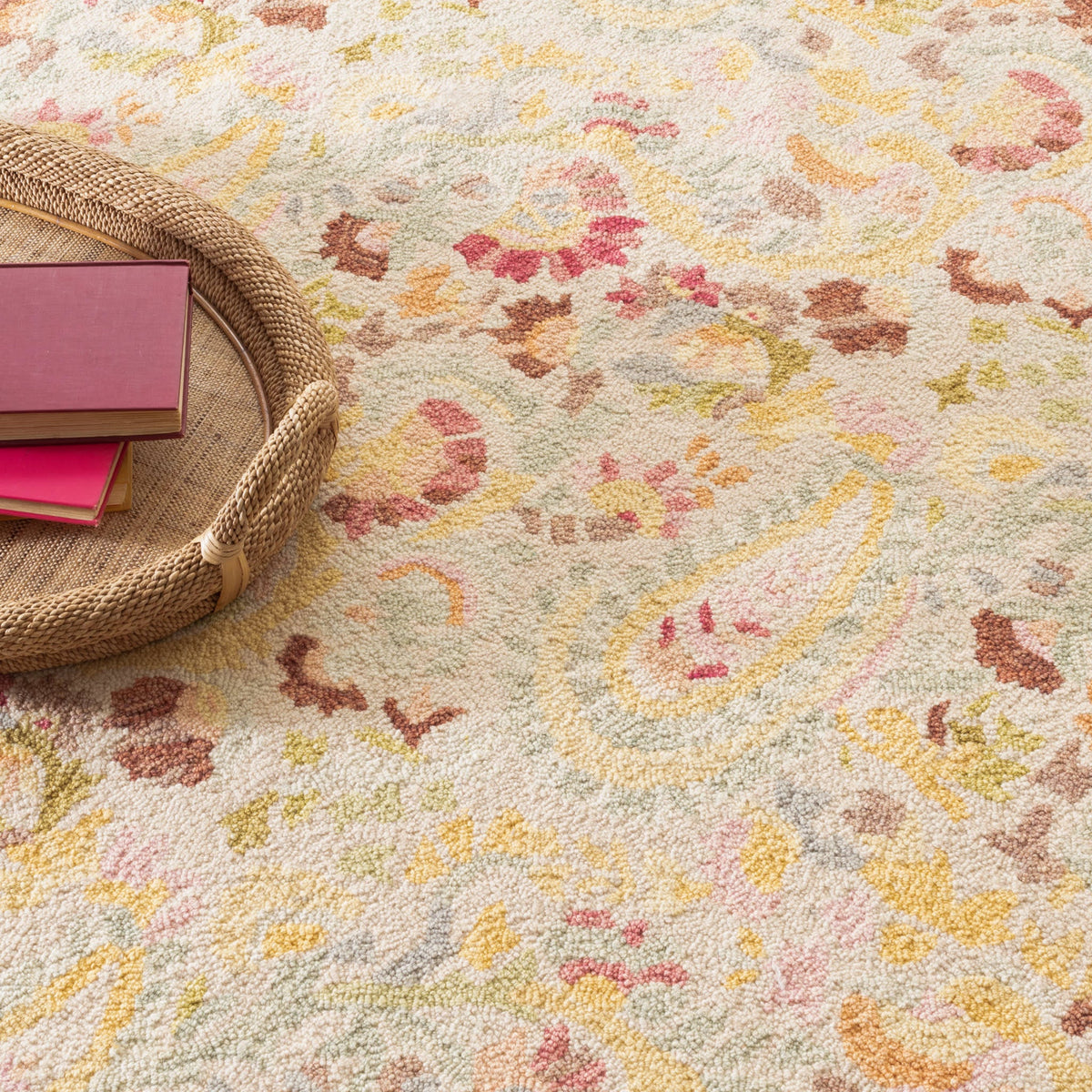 Ines Hand Micro Hooked Wool Rug | Multi