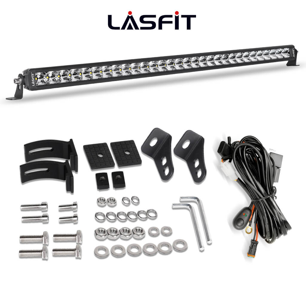 32 Inch Off-Road LED Light Bars Bumper Grille Combo Flood Spot Single Row - LASFIT