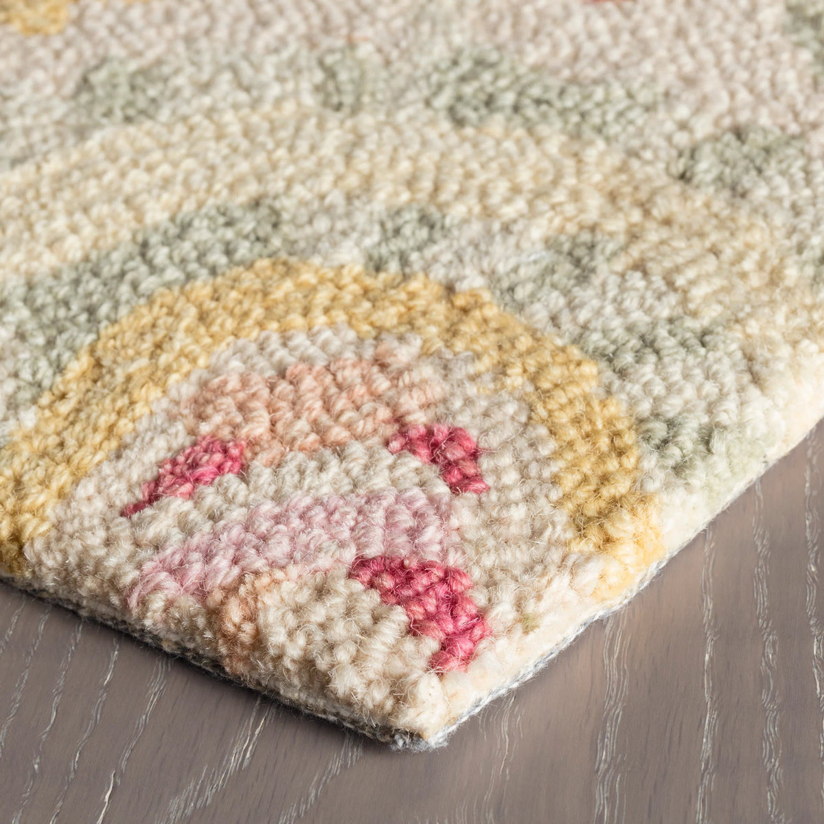 Ines Hand Micro Hooked Wool Rug | Multi