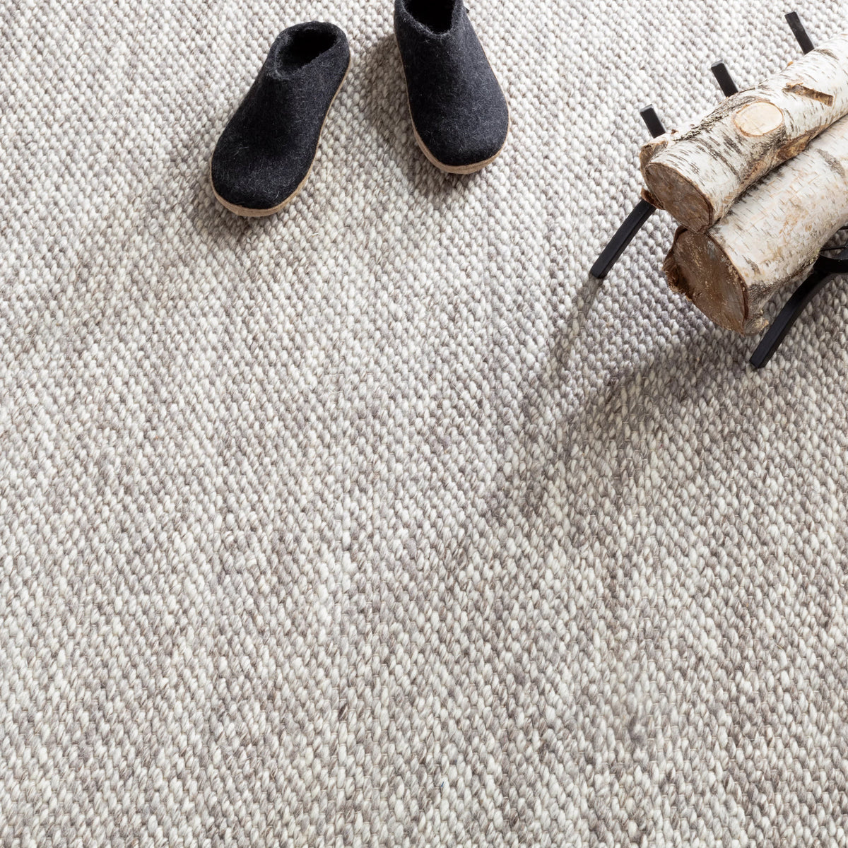 Loggia Handwoven Wool Rug | Grey
