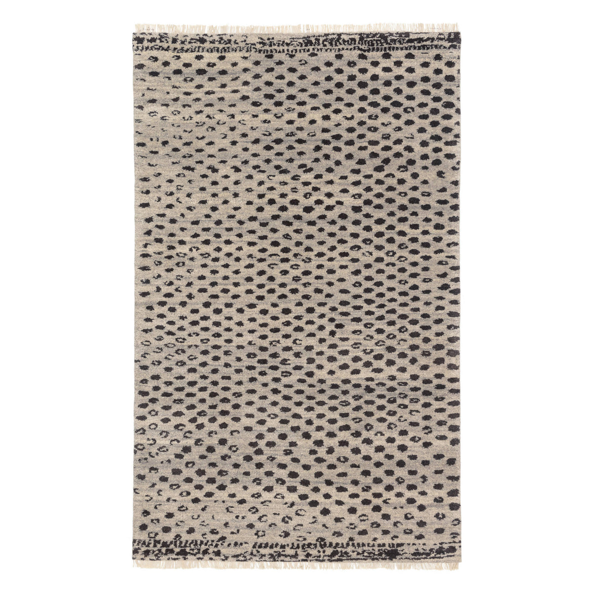 Hugo Hand Knotted Wool Rug | Black