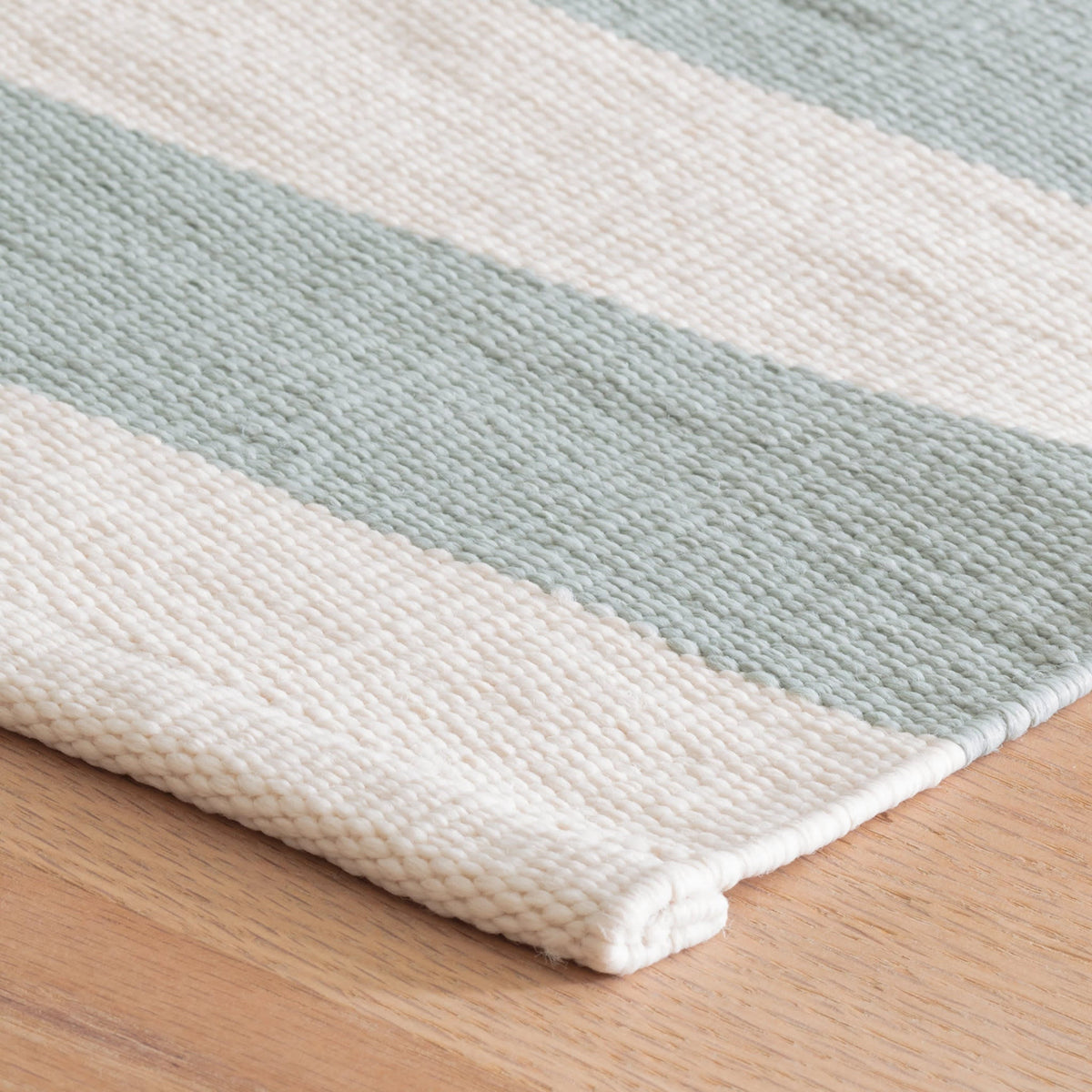 Catamaran Stripe Handwoven Indoor/Outdoor Rug | Light Blue/Ivory