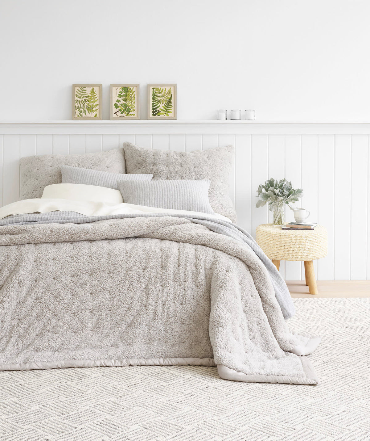Layers Hand Hooked Wool Rug | Grey