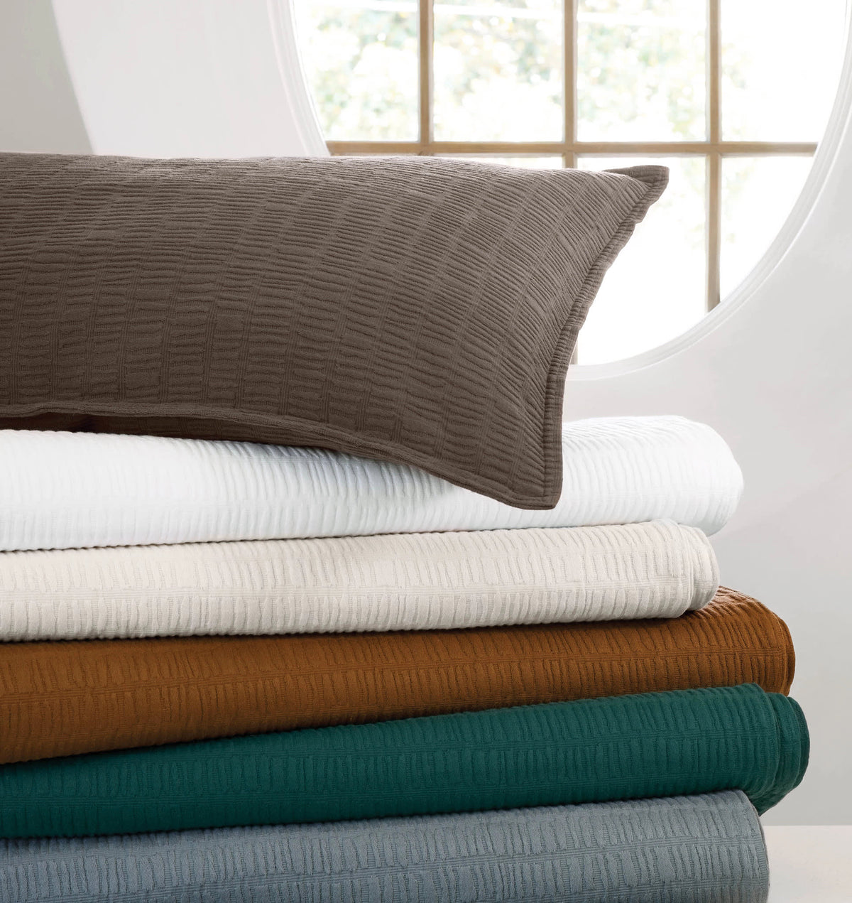 Roark Matelasse Sham | Caramel