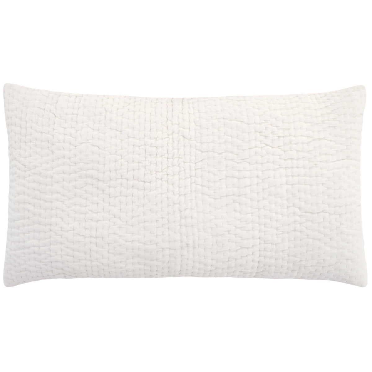 Viola Velvet Quilted Sham | Dove White