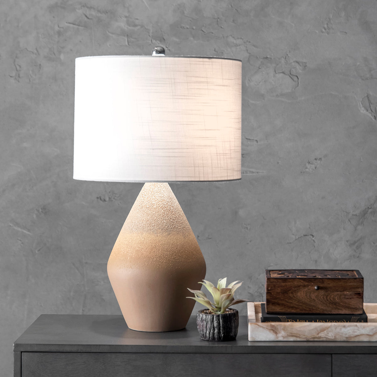 24-inch Ombre Glass Vase Table Lamp | Antique