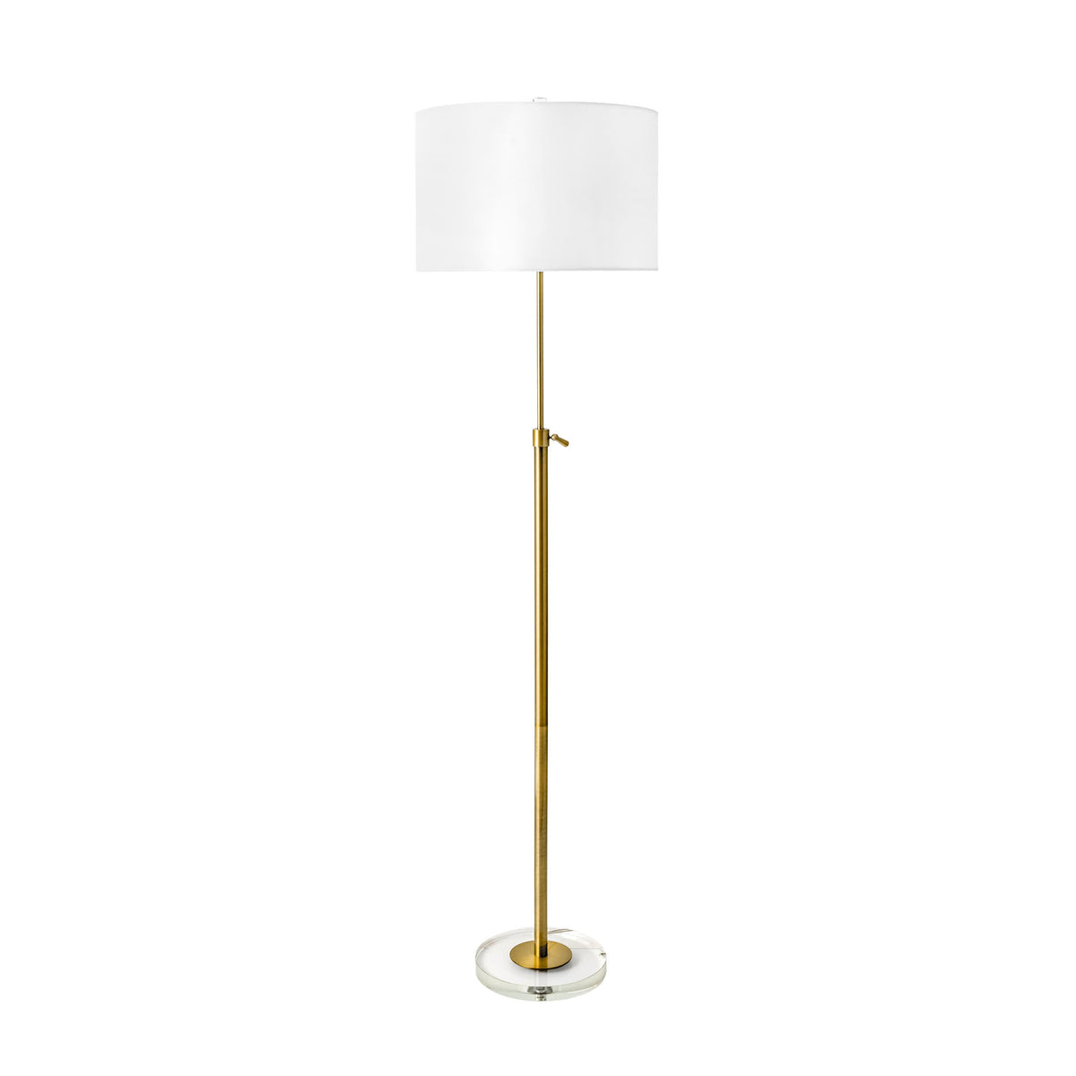 60-inch Metal Industrial Staff Floor Lamp | Brass