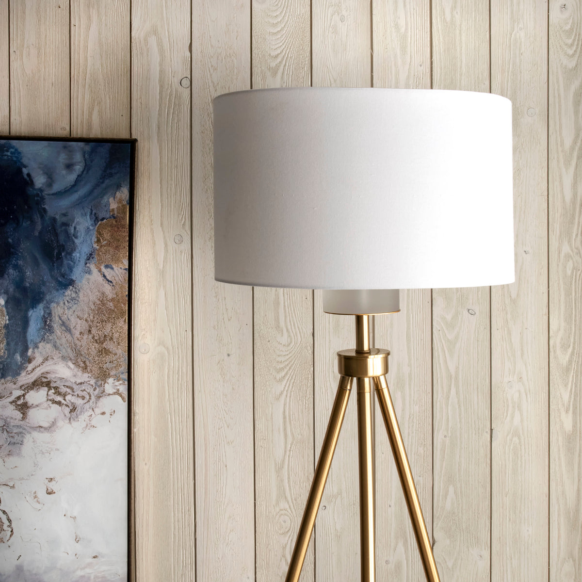 66-inch Simple Metal Tripod Floor Lamp | Gold