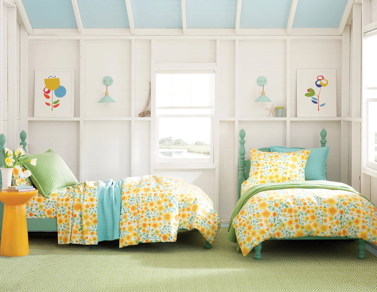 Boyfriend Matelasse Coverlet | Soft Turquoise