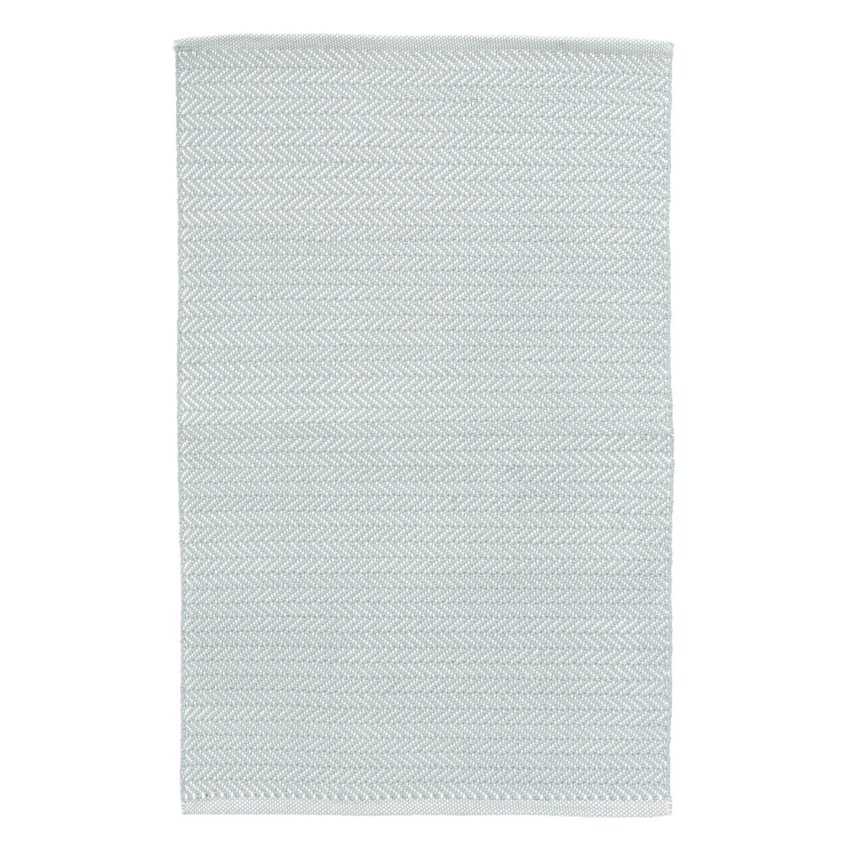 Herringbone Handwoven Indoor/Outdoor Rug | Light Blue/Ivory