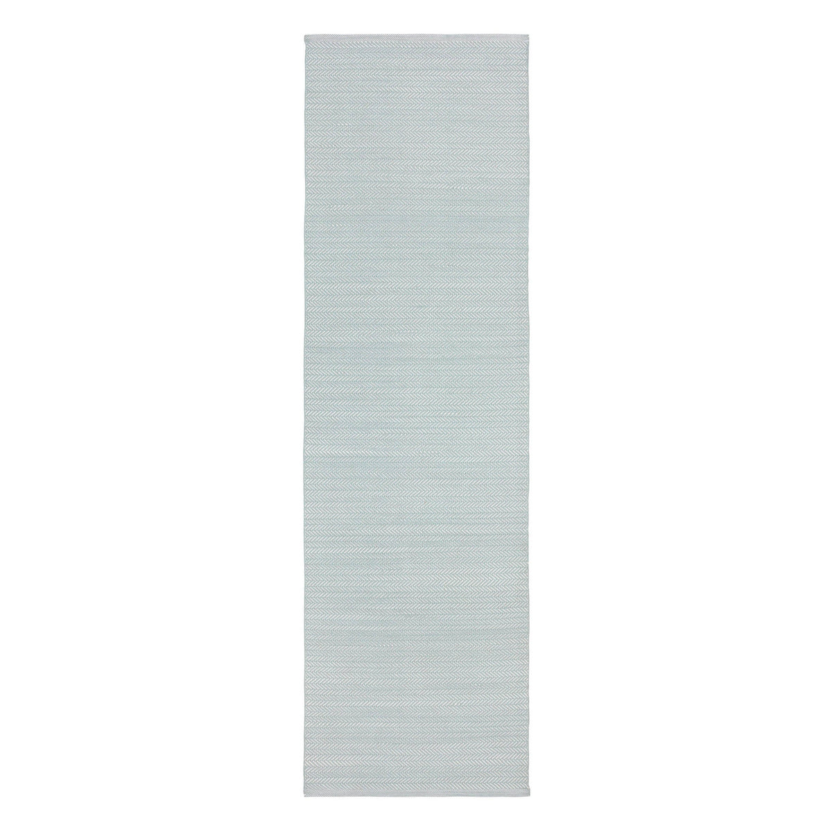 Herringbone Handwoven Indoor/Outdoor Rug | Light Blue/Ivory