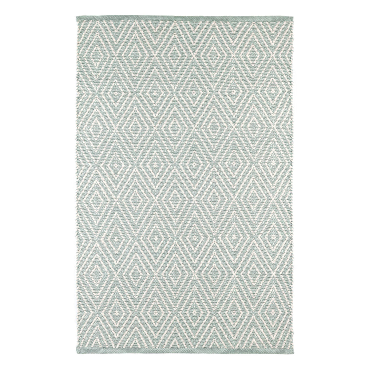 Diamond Handwoven Indoor/Outdoor Rug | Light Blue/Ivory