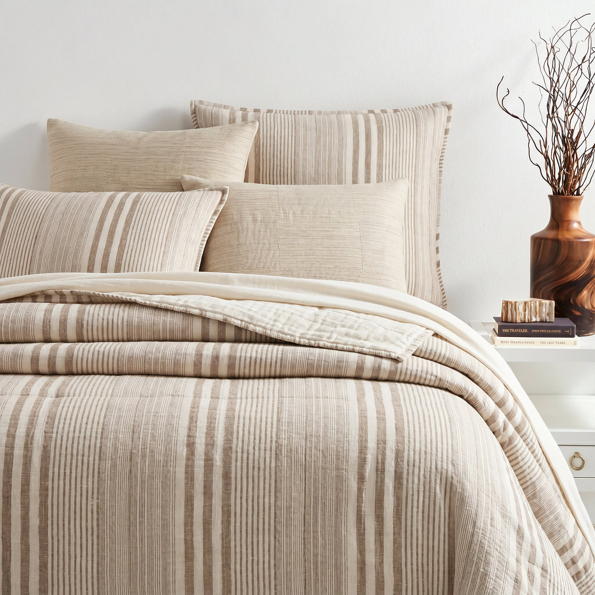 Carolina Stripe Quilt | Natural
