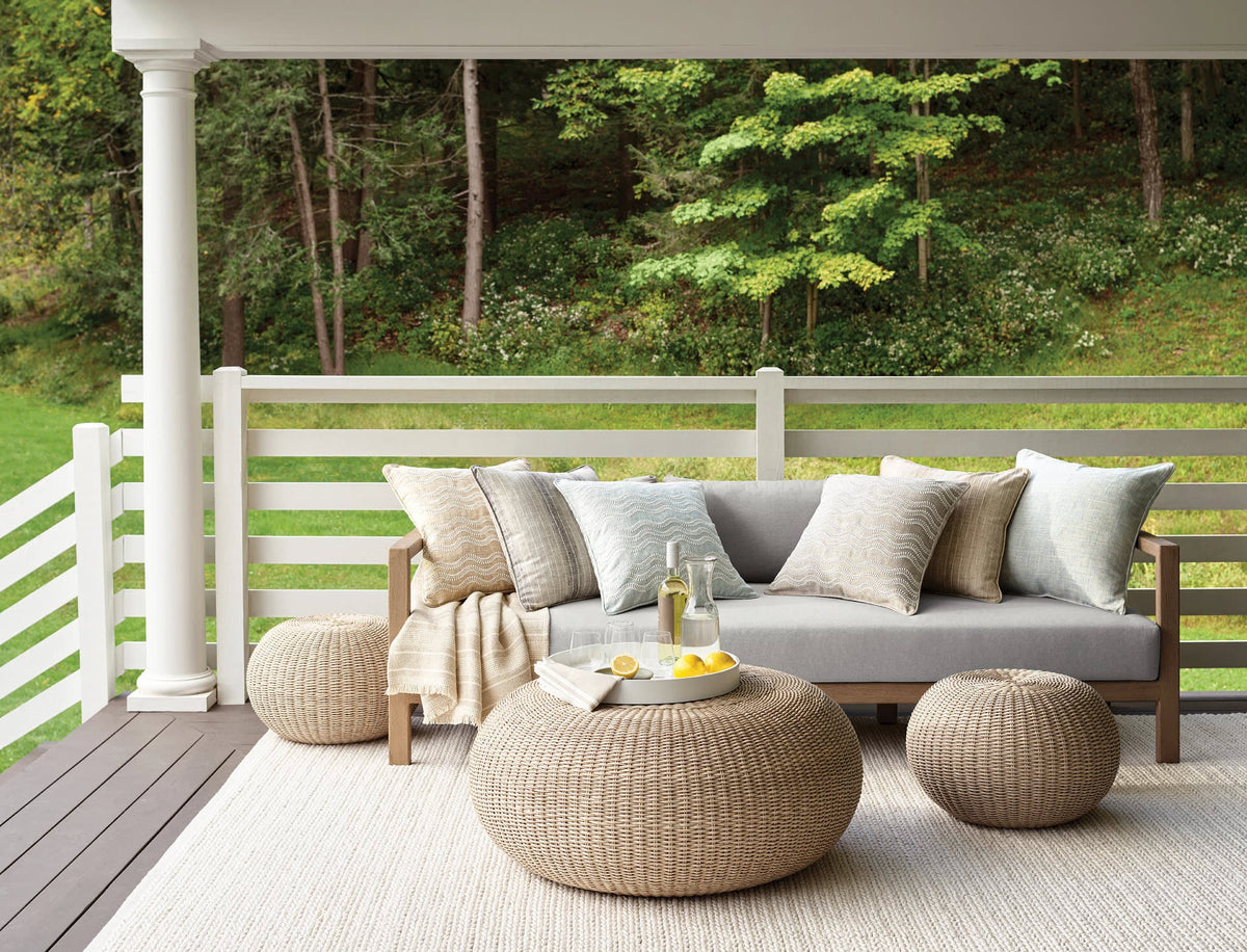 Greylock Indoor/Outdoor Decorative Pillow Cover | Soft Blue