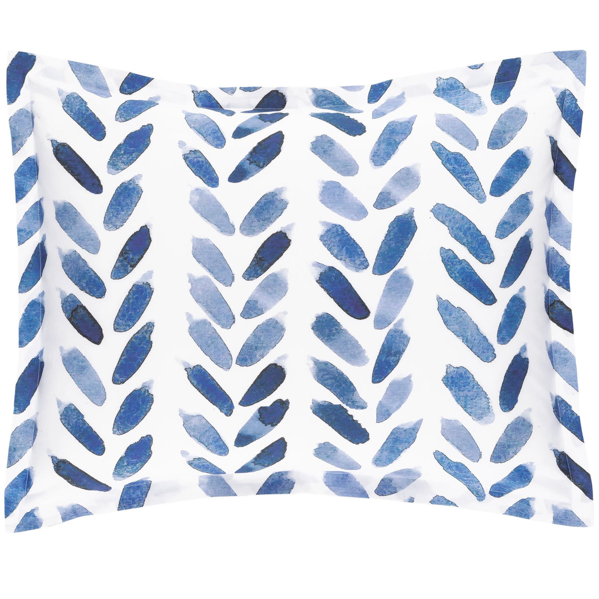 Blue Brush Sham | White/Blue