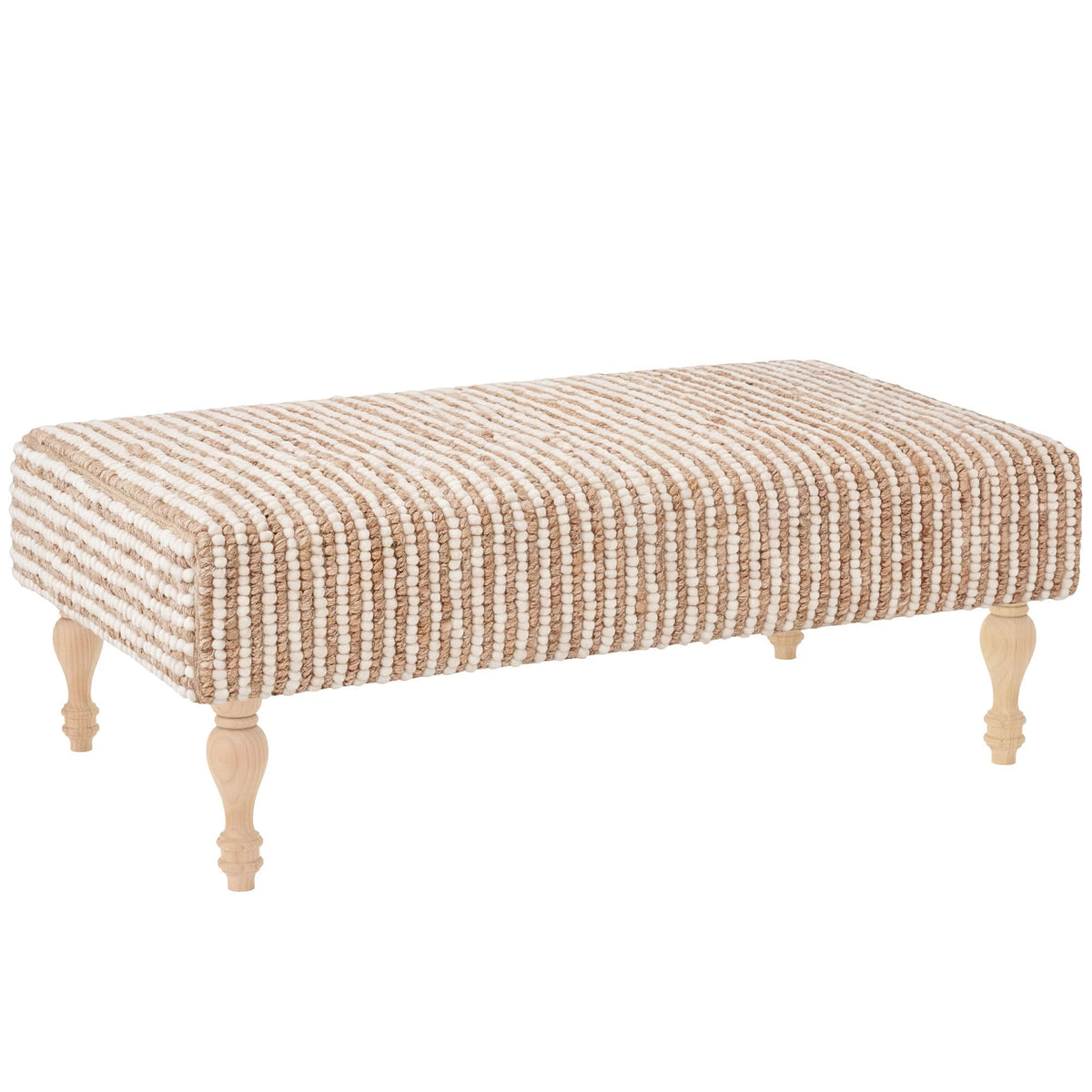 Twiggy Rug Ottoman | Natural