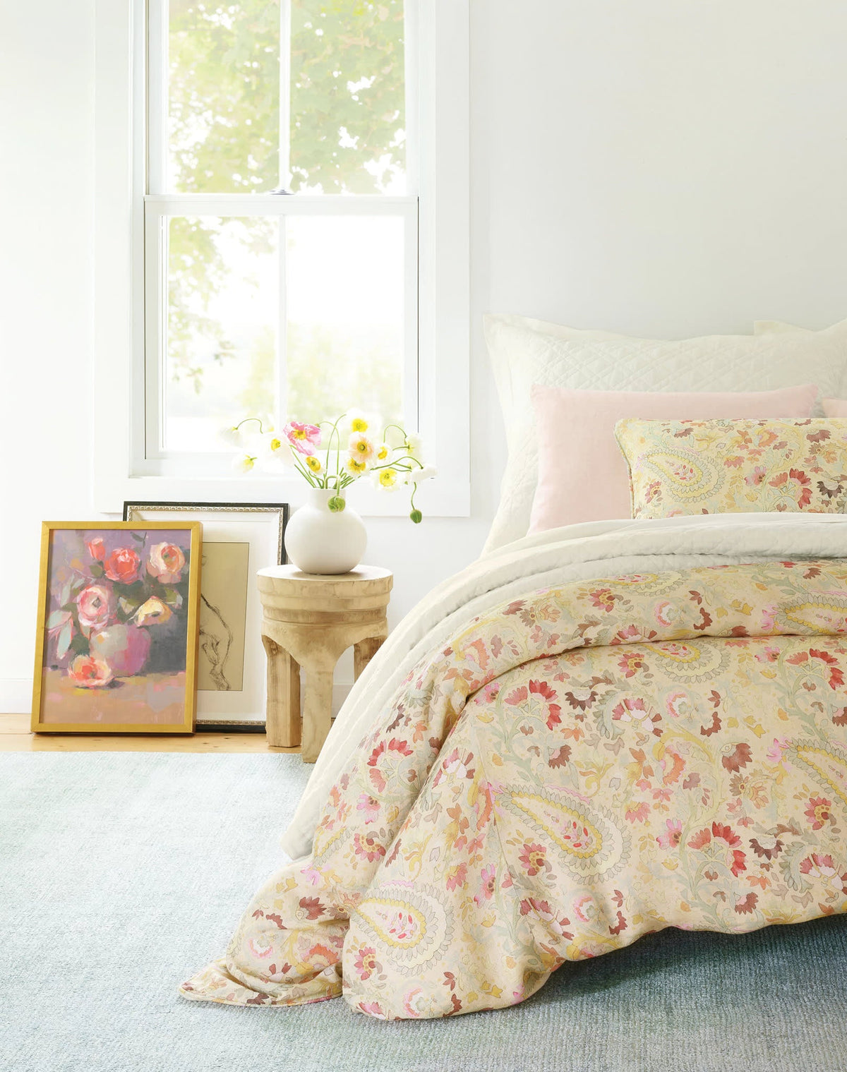 Washed Linen Quilt | Ivory