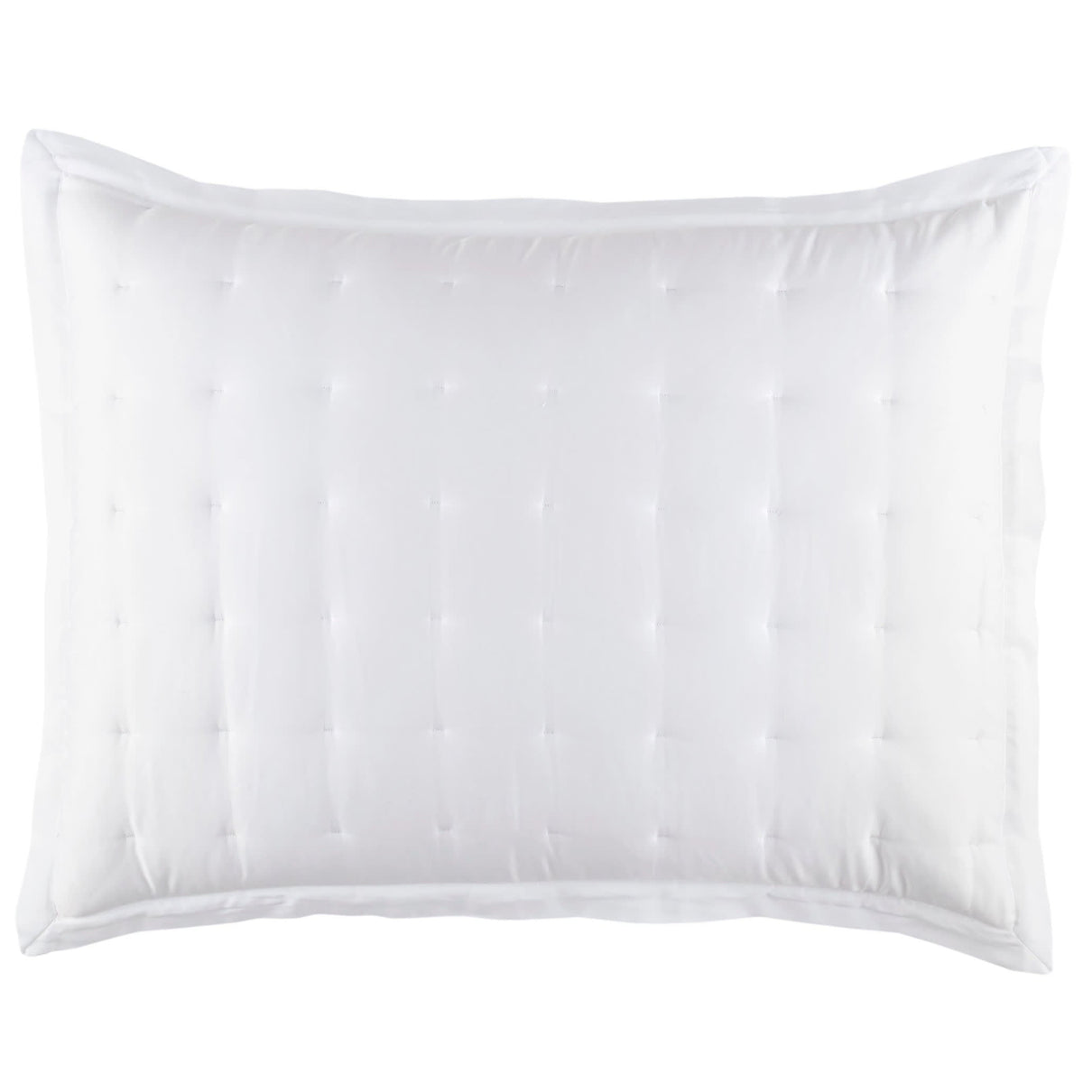 Silken Solid Puff Sham | White
