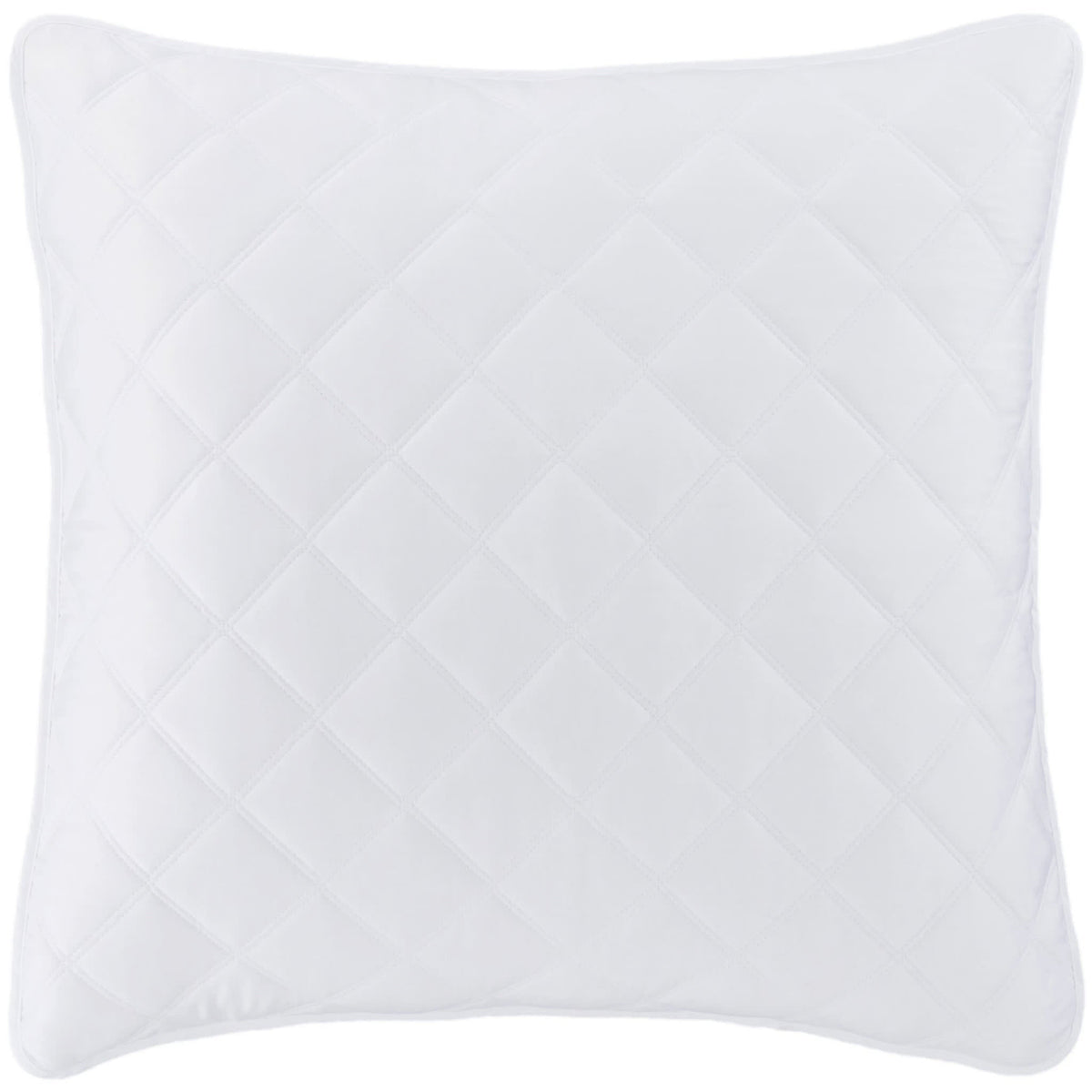 Quilted Silken Solid Sham | White