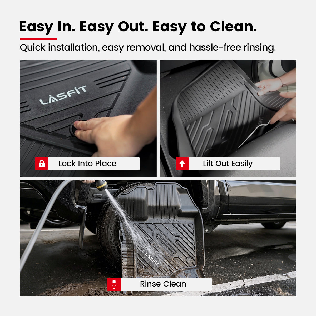 Fit for 2015-2027 Ford F-150 & 22-26 Lightning Models Floor Mats, Fit Carpet Floor