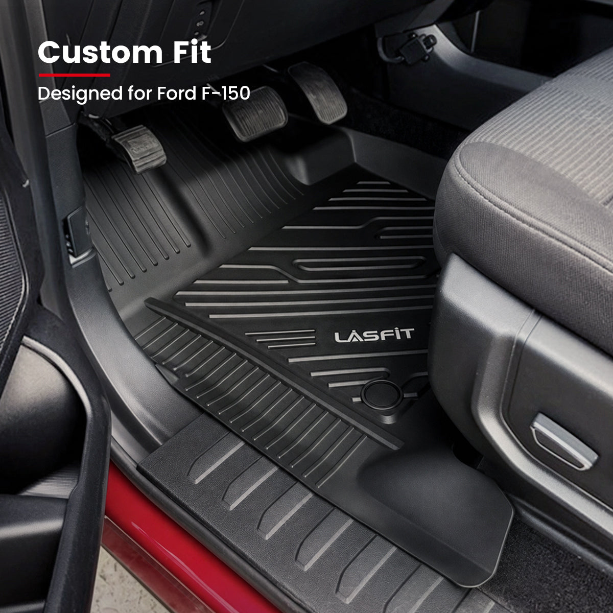 Fit for 2015-2027 Ford F-150 & 22-26 Lightning Models Floor Mats, Fit Carpet Floor