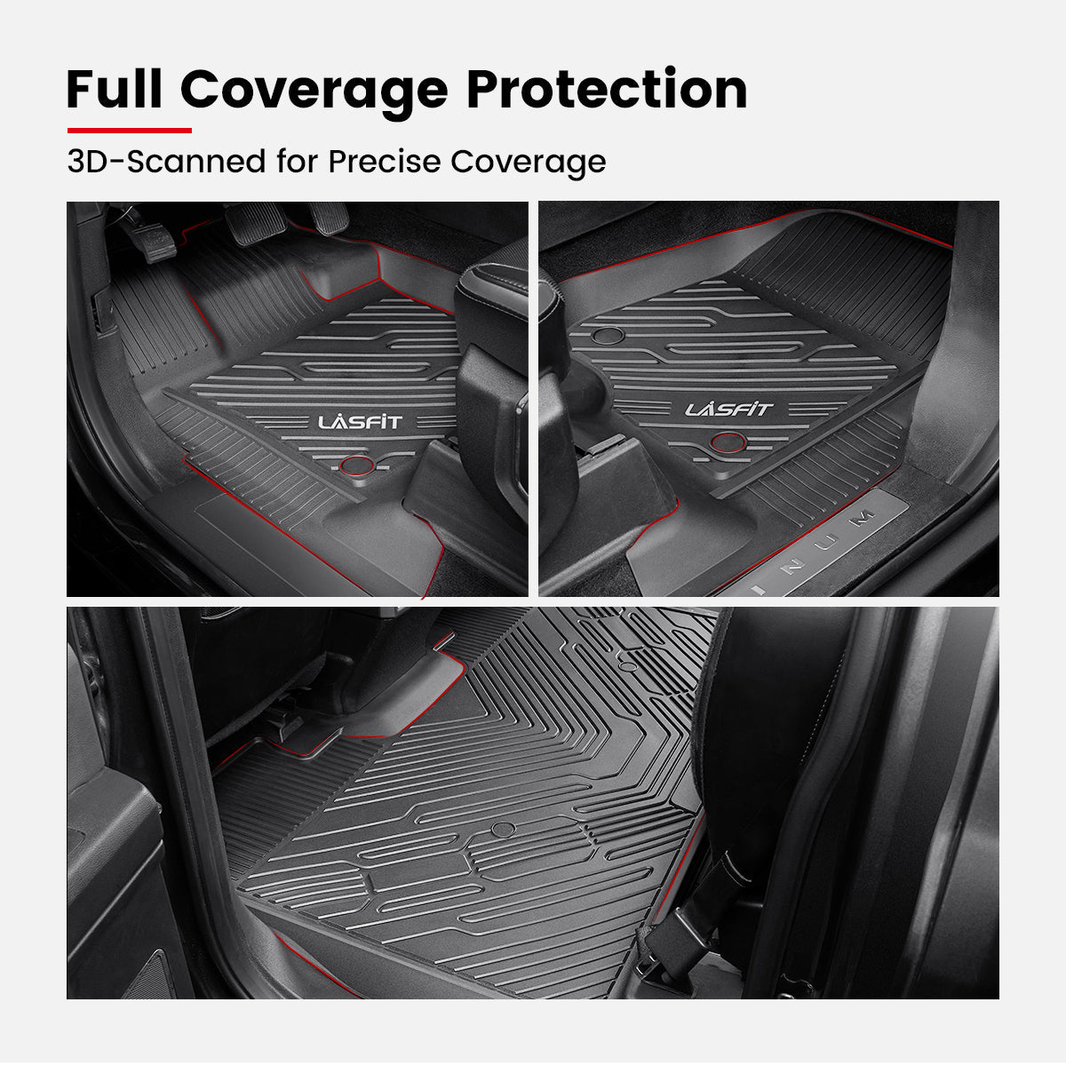 Fit for 2015-2027 Ford F-150 & 22-26 Lightning Models Floor Mats, Fit Carpet Floor