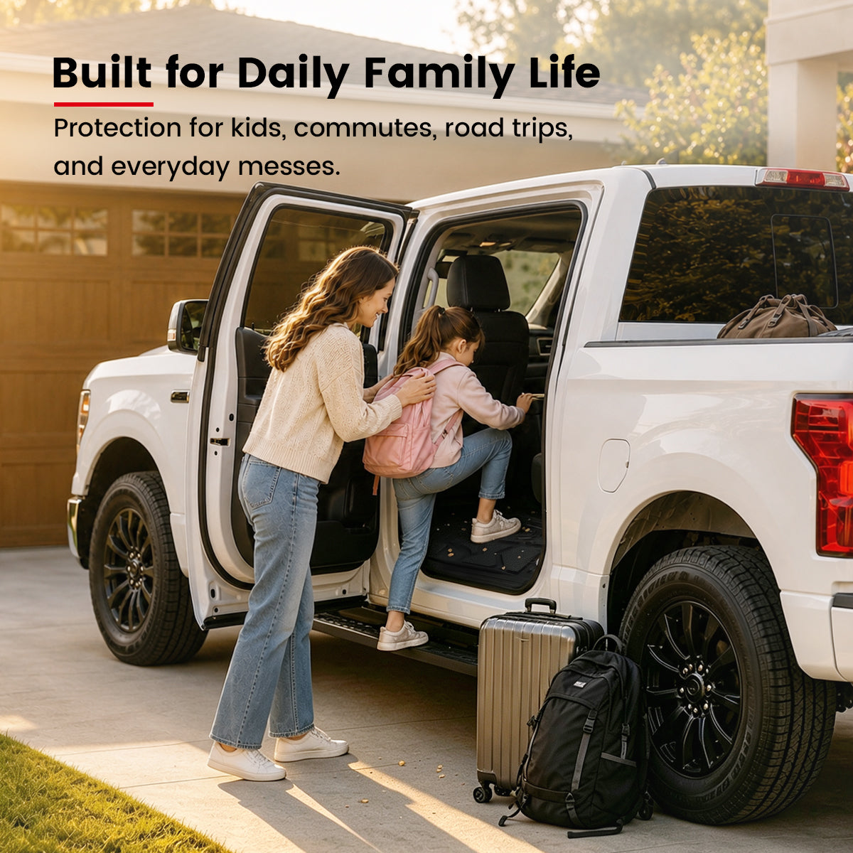 Fit for 2015-2027 Ford F-150 & 22-26 Lightning Models Floor Mats, Fit Carpet Floor