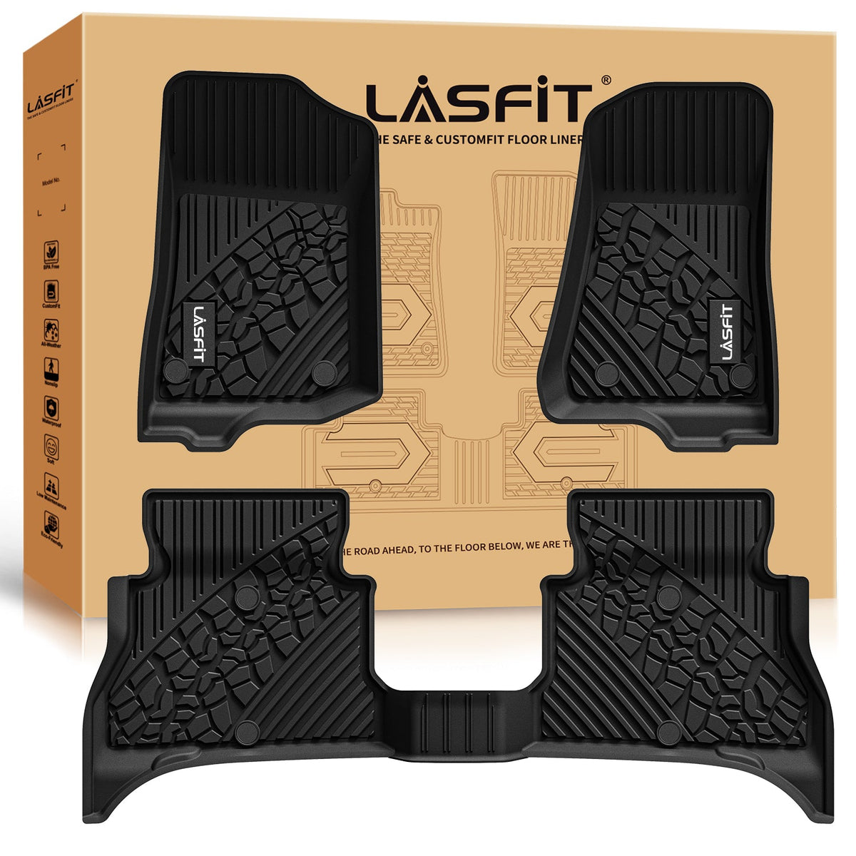 Fit for 2021-2025 Jeep Wrangler 4xe Floor Mats or Cargo Mat, Don't Fit Gas Model