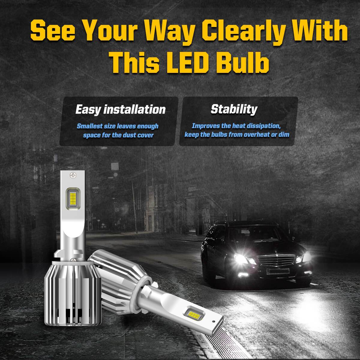 Fit for 1997-2004 Chevrolet Corvette LED Bulbs 880 Exterior Lights